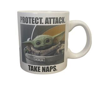 Star Wars Mandalorian Grogu Baby Yoda Mug Protect Attack Take Naps Coffee‎ Cup